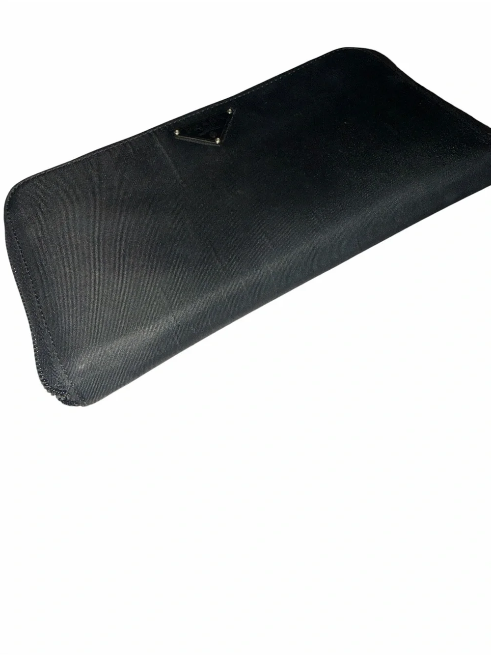 Prada Black Nylon Zip Wallet